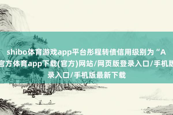 shibo体育游戏app平台彤程转债信用级别为“AA”-世博官方体育app下载(官方)网站/网页版登录入口/手机版最新下载