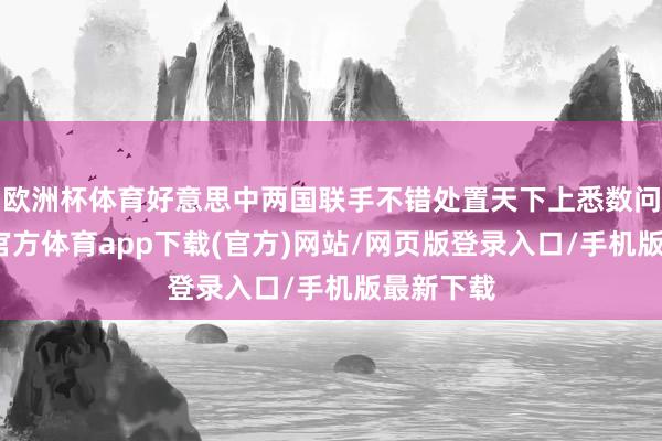 欧洲杯体育好意思中两国联手不错处置天下上悉数问题-世博官方体育app下载(官方)网站/网页版登录入口/手机版最新下载