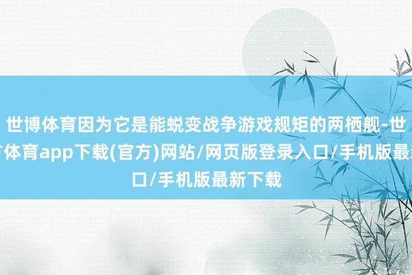 世博体育因为它是能蜕变战争游戏规矩的两栖舰-世博官方体育app下载(官方)网站/网页版登录入口/手机版最新下载
