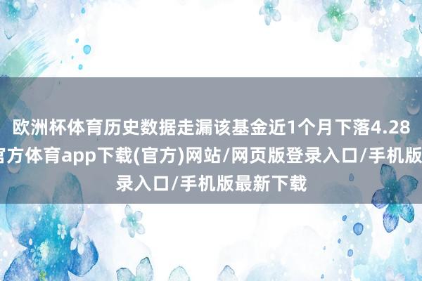 欧洲杯体育历史数据走漏该基金近1个月下落4.28%-世博官方体育app下载(官方)网站/网页版登录入口/手机版最新下载