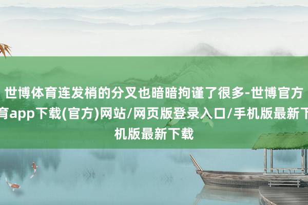 世博体育连发梢的分叉也暗暗拘谨了很多-世博官方体育app下载(官方)网站/网页版登录入口/手机版最新下载