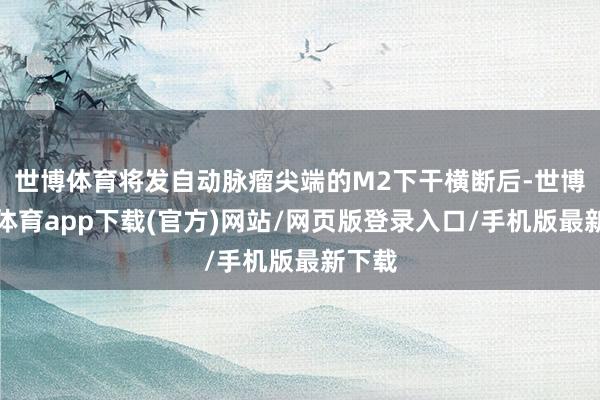 世博体育将发自动脉瘤尖端的M2下干横断后-世博官方体育app下载(官方)网站/网页版登录入口/手机版最新下载