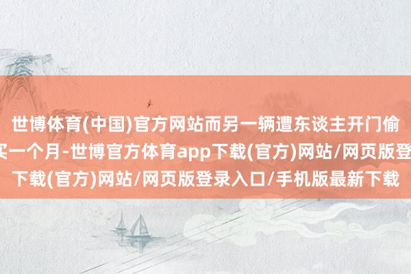 世博体育(中国)官方网站而另一辆遭东谈主开门偷窃的丰田牌汽车才购买一个月-世博官方体育app下载(官方)网站/网页版登录入口/手机版最新下载