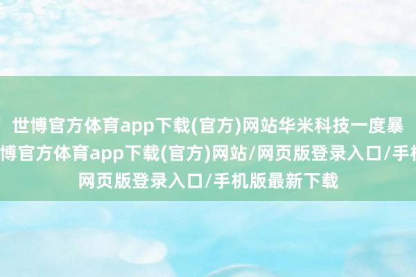 世博官方体育app下载(官方)网站华米科技一度暴涨超48%-世博官方体育app下载(官方)网站/网页版登录入口/手机版最新下载